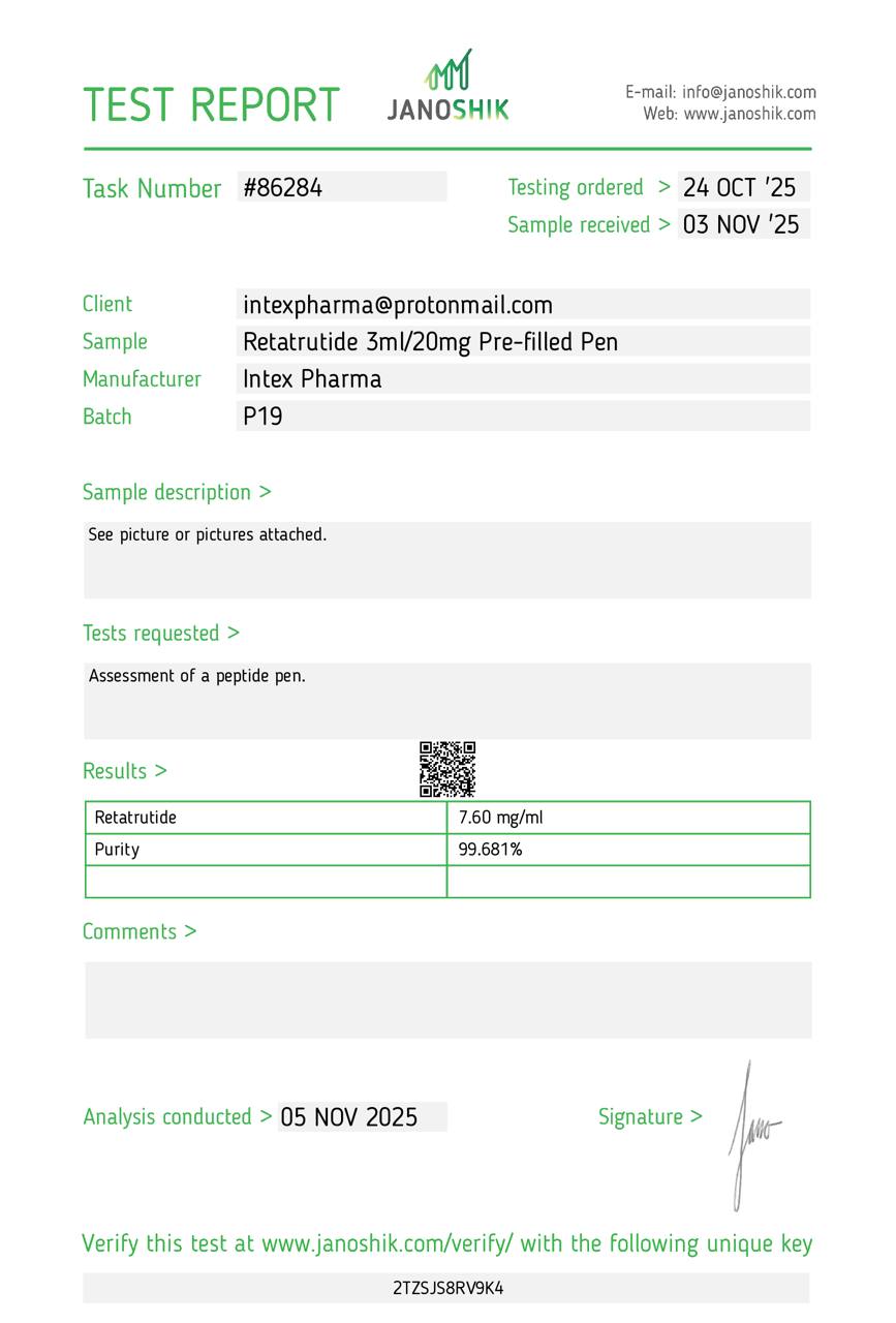 Intex Retatrutide Prefilled Pen - Image 2